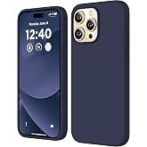 URUCHI iPhone 15 Pro ile Uyumlu Kılıf, İ&ccedil;i Kadife Kaplamalı İnce Sıvı Silikon Tam Koruma Yumuşak Jel Silikon Kapak, Lacivert