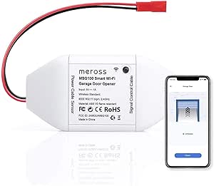 meross Smart Garage Door Opener, Remote Control Add-On to Existing Garage Opener, Compatible with Amazon Alexa Google Home SmartThings