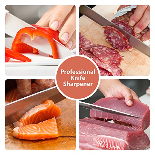 Wetzstein, BearMoo 2-IN-1 Abziehstein Schleifstein für Messer, Körnung 3000/8000 mit rutschfestem Silikonhalter - 4