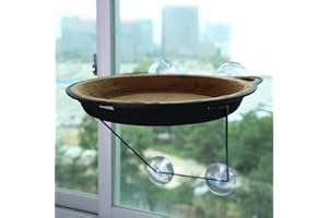 NAROOTE Wosune Nido Appeso per Animali Domestici, Ventosa per Finestra da Letto Ventosa per Nido da Appendere sul davanzale della Finestra Amaca per Cuccia per Gatti per Finestra Cuccia per Gatti(Brown)