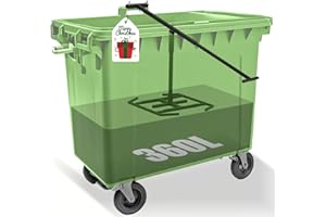NEWTRY Rubbish Compactor Plus, Manual Bin Squasher Hand Tool with 20.5'' x 15.8'' Enlarged Base for 360L and 660L Wheelie Bins, Ideal for Home Garden Restaurant Community Sanitation