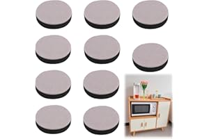 Anrbb 10 rialzi per mobili, autoadesivi, antiscivolo, diametro 6,5 cm, aggiunge 1,5 cm di altezza ai piedini dei mobili, con base in feltro per tavoli, letti, divani, sedie e armadi