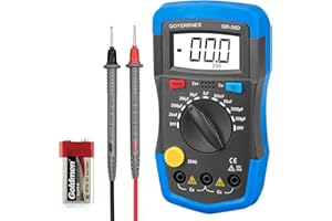 GOYERRNES Medidor de capacitancia digital polimetro digital Multímetro GR-36D, probador profesional de capacidad de mano de 0.1pF a 20000uF con pantalla LCD, retención de datos,polimetro digital