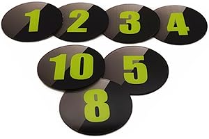 NanTun 60mm Acrylic Circular Table Numbers Storage Lockers Cabinet Number (1-10) Pubs Restaurants Clubs - Black 1 to 10