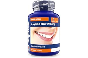 Zipvit L Lysine 1100mg, 90 Vegan Lysine Tablets, High Strength Essential Amino Acid Supplement, 3 Month Supply for Daily Wellness Support