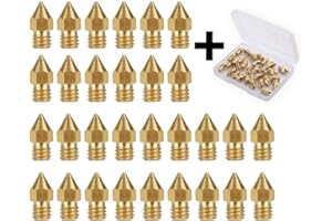 LTBL Lot de 30 buses d'extrudeuse 0,5 mm pour imprimante 3D Anet A8 Makerbot MK8 Creality CR-10 S4 S5 Ender 3 3Pro 5