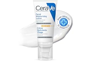 CeraVe Crema Idratante Viso SPF 30, Per Pelli da Normali a Secche, Idratazione Profonda, Ad Assorbimento Rapido, Con Protezione Solare SPF 30 e Acido Ialuronico, 52 ml