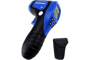 DANOPLUS Digital Tachometer Non Contact Digital Laser Photo Tachometer RPM Tester LCD Display, Measuring Range 2.5RPM - 99,999RPM