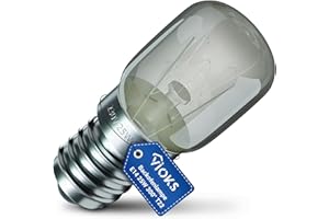 VIOKS E14 Backofenlampe 25W 300 Grad 230V 22mmØ 48mm 300°C Leuchtmittel für Kühlschränke Mikrowelle Dampfgarer - Т22 Kühlschrank Glühbirne E14 25W - Leuchtmittel für Backöfen & Herde AEG Constructa