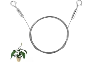 THINP Stainless Steel Adjustable Hanging Wire - Heavy Duty 2m X1.5mm, Holds 44lb/20kg, Ideal for Picture Frames, Mirrors, and Wall DIY Holders