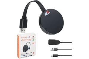 BAFEIL Chromecast Device for TV, 4K Miracast Dongle Wireless HDMI Display Adapter, 5GHz Chrome Cast Device Connector Support Miracast/DLNA/Airplay Compatible for Android,IOS, Windows, Mac, Projector