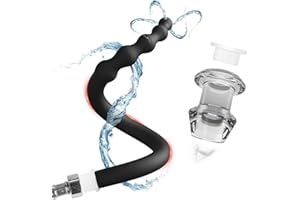BDSMJOY enema para limpieza de colon Plug Anal con 5 Bolas,Para duchas privadas para hombres y mujeres Para sexo anal,Duchas anales para hombres y mujeres