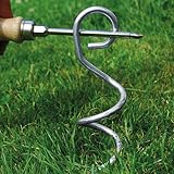 bellissa 2 er Set- hochwertige ERD-Anker & Bodenanker Metall verzinkt für den Garten – Erdhaken & Einschraubanker 25 cm lang