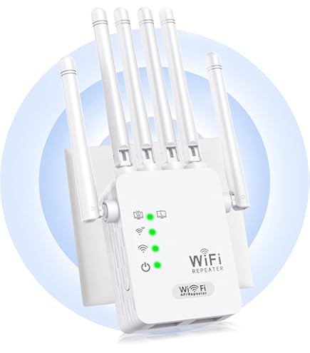Ripetitore WiFi Potente, Amplificatore WiFi Con 6 Antenne, 1 Portes LAN