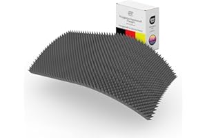 PolySound Noppenschaumstoff Schallschutzmatte - 200x100x3 cm, Akustikpaneel aus Schaumstoff für Effektive Schalldämmung, Schaumstoffplatte Anthrazit