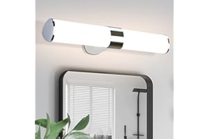 ‎HOMEFIRE Homefire LED Spiegelleuchte Bad Spiegellampe - 8W Badlampe Wand 40CM Wandlampe Badezimmer Wasserdicht IP44 Wandleuchte Neutralweiß 4000K Chrom Badleuchte Wandmontage Modern für Keller Küche Badschrank