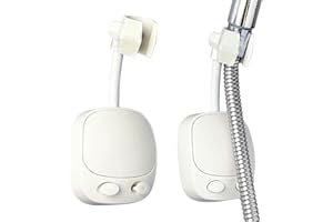 JAMUILS Soporte de ducha sin perforar adhesivo, soporte para alcachofa de ducha montado en la pared para ducha de mano (blanco)