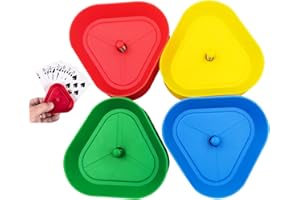 Guanyj 4 Pièces Support Poker Plastique Cartes à Jouer Enfant Porte Porte-Cartes pour Enfants Adultes Seniors Game Supply(Bleu Rouge Vert Jaune) 8,6 x 8,2 2,5 cm