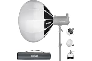 NEEWER 65cm Softbox de Linterna de Liberación Rápida en un Paso, Difusor de Luz de 360°con Faldón, Montaje Bowens para Luz de Video CB60 CB100 CB150 Compatible con Aputure Luz 600d Godox SL60W, NS65L