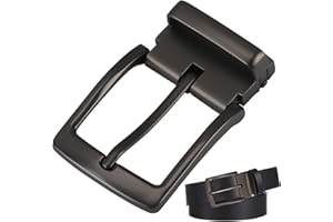 HEMLOSK Gürtelschnalle Herren Edelstahl Rechteckig, Gürtelschnallen für Herren 40mm Universalgröße, Klassische Einzackige Pin Schnalle Ersatz für Ledergürtel, Nickelfrei, Stilvoll und Langlebig