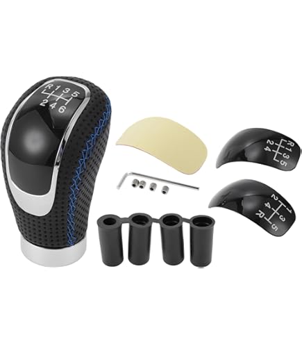 thumbnail image 2 of Padaodao 6 Speed Gear Shift Knob Lever Stick Shifter Handle Fit Most Manual Automatic Vehicles SUV Cars, Black 2 of 10