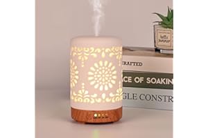 Vankarr Aroma Diffuser für ätherische öle 100ml Ultraschall Luftbefeuchter Duftöl Duftlampen Aromatherapie Diffusor für Yoga Büro Schlafzimmer, Weiß