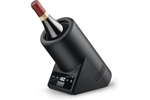 ‎CASO CASO VinoCase Black - Weinkühler für eine Flasche Wein, Champagner, Sekt, etc. / Temperatur 5-18°C/für Flaschen bis 9 cm Ø/Getränkekühler/Leise im Betrieb