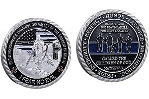 YIQILAFADA Police Challenge Coins, St. Michael Coin Strafverfolgung mit Matthäus 5:9 Münze I Fear No Evil