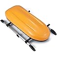AXspeed RC Roof-box with Rack Luggage Box Luggage Carrier with Rail Bar for 1/10 TRX4 TRX6 Crawler Car (Yellow)