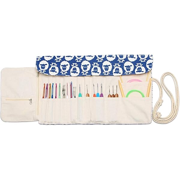 Sac Crochet Teamoy - Trousse Double Couche 24x19cm Pour Accessoires Tricot