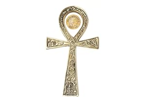Ankh aus massivem Messing, 10,2 cm, perfekt für Ihren Altar, Wanddekoration, Geschenk, Ritualbedürfnisse. Hergestellt aus 100 % gelbem Messing, Qualitätsprodukt von New Age Imports, Inc.® (Brass Ankh