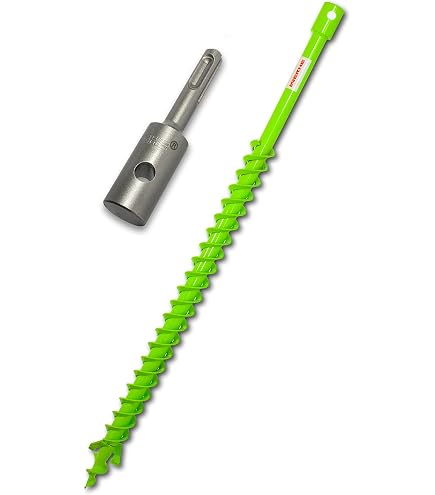 WERHE® Profi-Erdbohrer 180 Mm – Vollstahl, Doppelwendel, 800 Mm Lang, Mit SDS Max Adapter