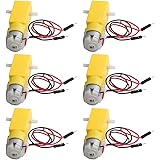GUUZI 6 Pezzi TT DC Cambio Motore a Doppio Albero 3-6V Gear Motor per Arduino Robot per Auto Intelligente