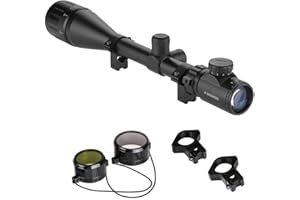 UISEBRT Lunette de Visée Télémètre Rouge & Vert Mil-Dot Chasse avec 11mm Montures