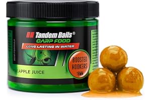 Tandem Baits Carp Food Boosted Hookers, D'appâts pour carpes, Pêche de la Carpe, Peche, Pop-Ups, Bouillette Carpe, Professionnel Accessoires de Pêche Carpe 18mm 300g