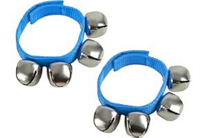 A-Star Wrist Jingle Sleigh Bells con cinturino in nylon - Coppia - Blu