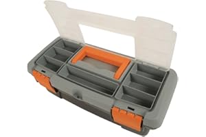 Mercury | Small durable plastic toolbox with tote tray and lid storage