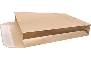 UNIVERS GRAPHIQUE 5 Pochettes KRAFT ARMÉ avec soufflet de 7 cm 28 x 36.53 cm 135 g kraft blond renforcé auto adhésive sac A4+ soufflet 70 mm grande enveloppe pochette expédition solide indéchirable 280 x 365 mm