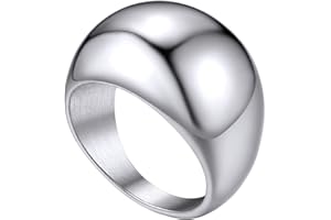 GOLDCHIC JEWELRY Anello Donna Acciaio Inossidabile Anello Uomo Donna Oro/Argento/Nero Anello Mignolo Anello Grosso 8mm, 16mm, 23mm