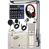 Midex Quadcast Set Cx1 Mikrofon Midex Mikser Stand Kulaklık Full
