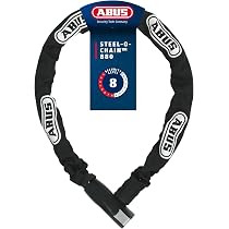 ABUS Kettenschloss Steel-O-Chain 880 – Fahrradschloss aus gehärtetem Stahl – ABUS-Sicherheitslevel 8 – Schwarz – 85 cm