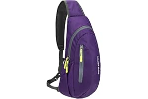 PivotWing Sling Bag Brusttasche Herren Kleiner Rucksack Damen Shoulder Crossbody Crossover Bag Mini Rucksack Klein Schultertasche Brust Tasche Rucksäcke Sporttasche Umhängetaschen Crossbag Lila