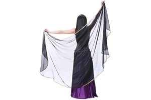 Calcifer Voile de danse du ventre en mousseline pour femmes, accessoire pour danseuses professionnelles, 250 x 120 cm