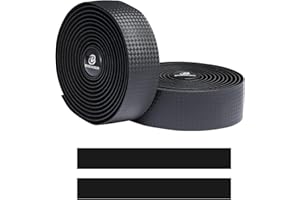 Boenoea Bike Nastro Manubrio Antiscivolo, 2 Pezzi Nastro per bici da Bicicletta con 17 Tappi Terminali per Bici da Strada Bike