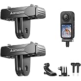 AMAZEAR Quick Release Magnetic Mount for Insta360 X5/X4 Air Accessories (2 PCS) Insta 360 X5 / Ace Pro 2 Plastic QR Adapter w