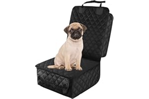 JNNJ Housse De Siège Avant De Voiture pour Chiens, Coussindu Sièged'antiusure des Animaux De Compagniesurvoiture, Résistant Aux Rayures Protecteur pour Animaux, pour Voitures, Camions(Noir)