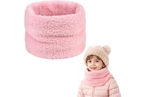 flintronic Szalik zimowy dla dzieci, 4 sztuki szalik komin z polaru fleece, szalik rurowy dla niemowląt na szyję, termo-wiatroszczelny, na zimę, wiosnę, jesień (różowy)