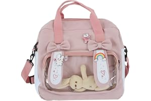 LUI SUI Kawaii Rucksack für Mädchen mit Kawaii Zubehör Kawaii Tasche Niedliche Crossbody Taschen Top Handle Tasche