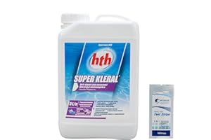 HEXAGON PISCINE ET SPA HTH Super KLERAL Liquide - 3L | Anti-Algues Multifonction - Triple Action : Anti Algues, Anti Tartre, Séquestrant Métaux - Non moussant + 10 Tests HPS OFFERTS 6 en 1