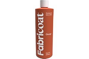 Fabricoat Fabric Paint – Restore or Change the Colour of Any Fabric - Paint Directly Onto Fabric - Transform Anything – Sofas, Lampshades, Car Interiors (250ml, Orange)